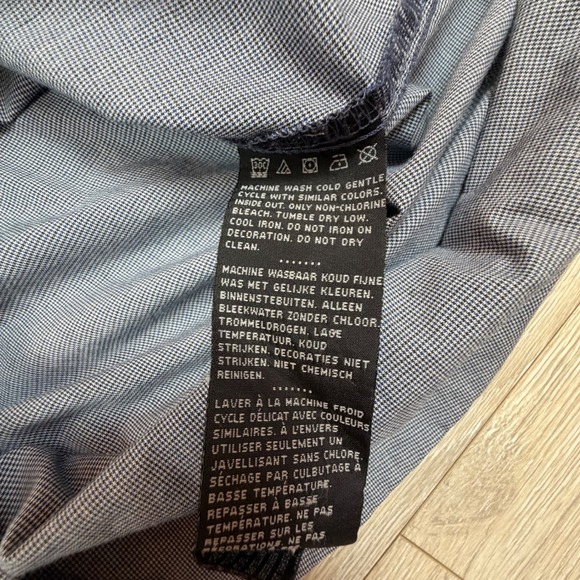 Harley-Davidson Mens Performance Button Down Shirt Blue Micro Check L GM39489 - Picture 5 of 10